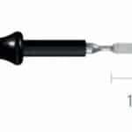 R-232-1 Szpatuła prosta, przedłużona, 16 x 2 mm, do uchwytu 4 m