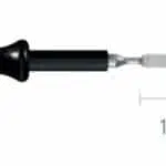 R-232-1 Szpatuła prosta, przedłużona, 16 x 2 mm, do uchwytu 4 m