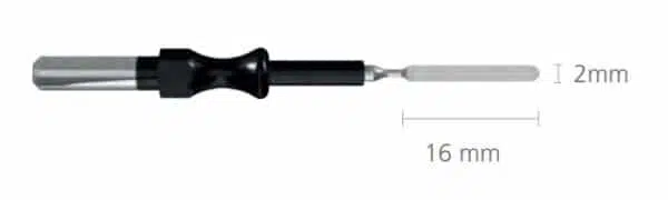 R-232-1 Szpatuła prosta, przedłużona, 16 x 2 mm, do uchwytu 4 m