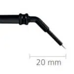 R-324-Elektr. igł. wygięta, wolfram 20mmx0,5mm, do uchw. 2,4