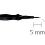 R-390-3 Igła prosta 8×0,3 mm,izol.do uchw.2,4, wolframowa