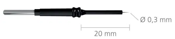 R-390-5 Igła prosta 20×0,3 mm,izol.do uchw.2,4