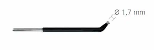 R-417-0 Kulka wygięta 1,7mm 45 st. do uchwytu 1,6mm